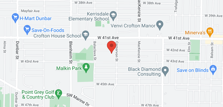 map of 3038 W 42ND AVENUE